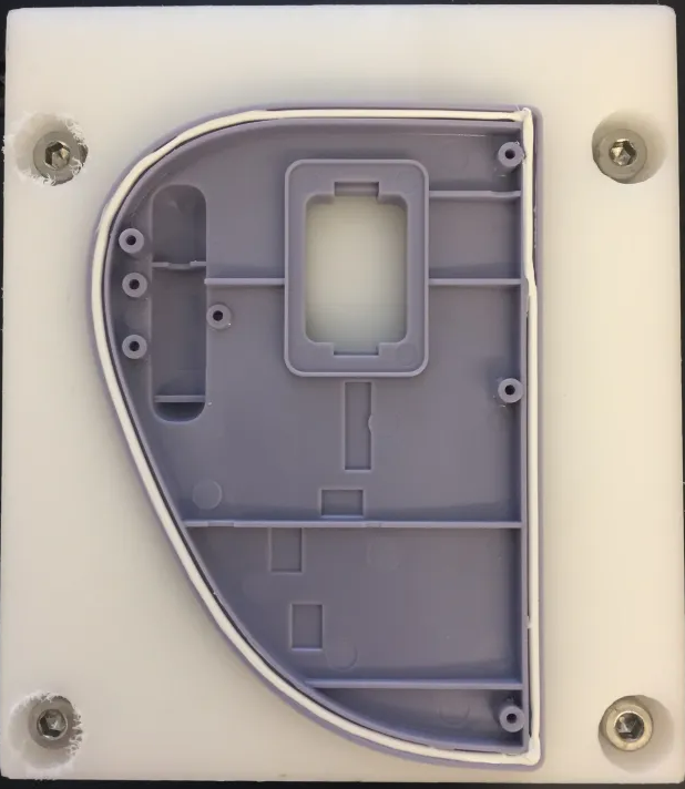 Final dispensing result after cure